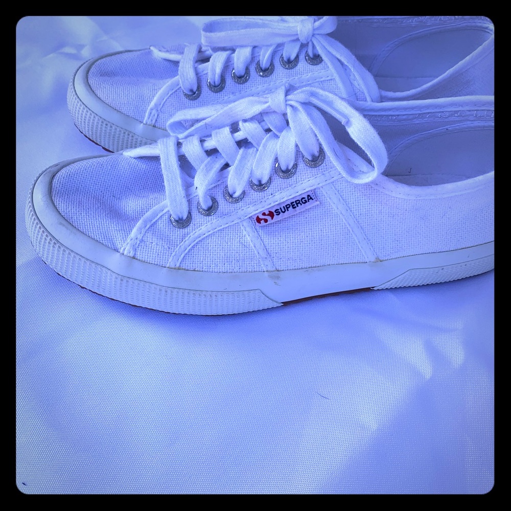 Superga women’s white canvas size 39 sneakers.